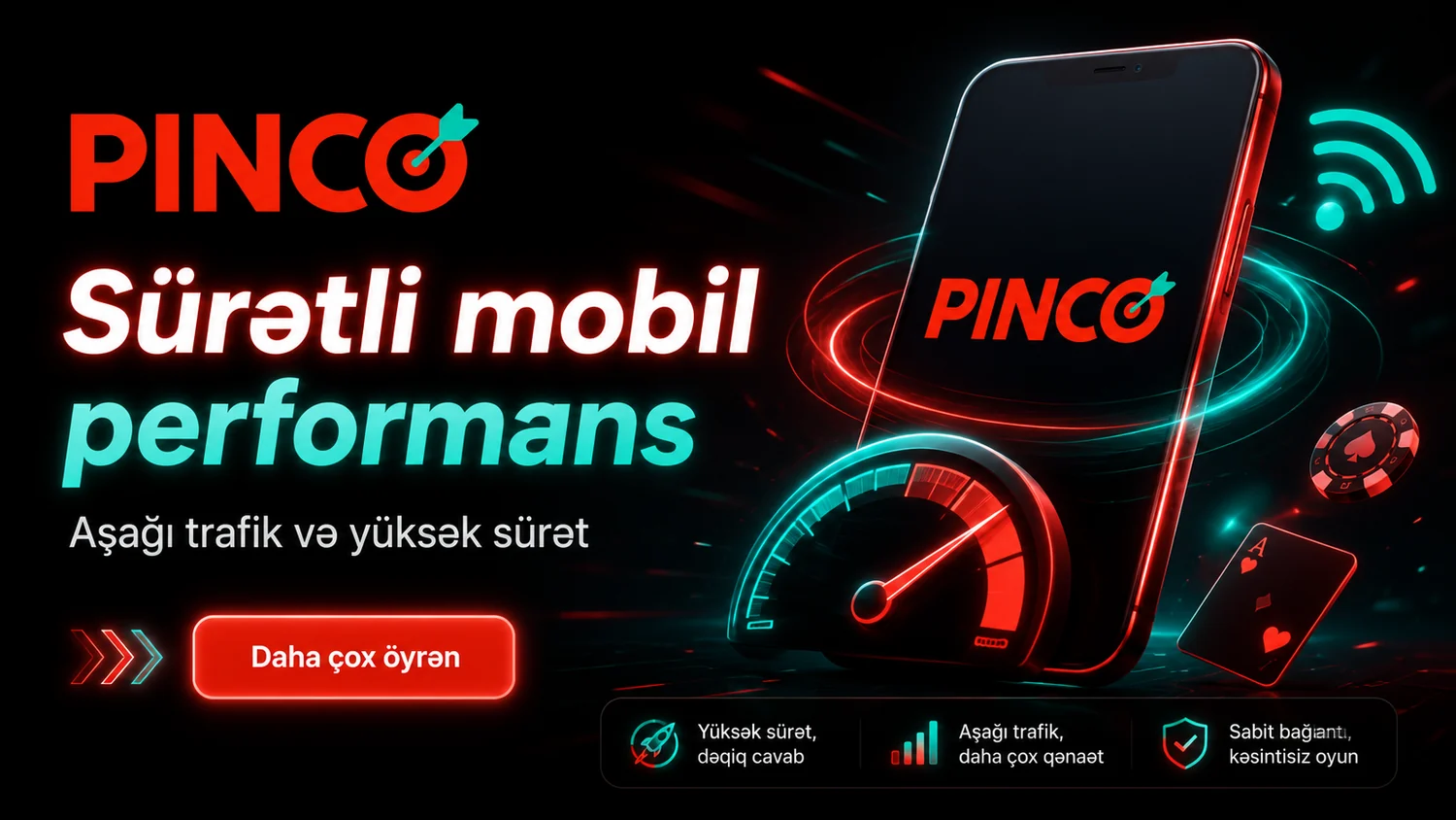 Mobil Pinco mobil performans və sürətli giriş